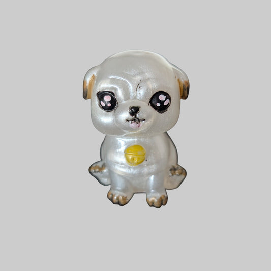 hand crafted with epoxy resin, and hand painted with acrylic paints.
Epoxy resin is typically smooth, rigid, and non-porous, similar to a hard plastic or glass.