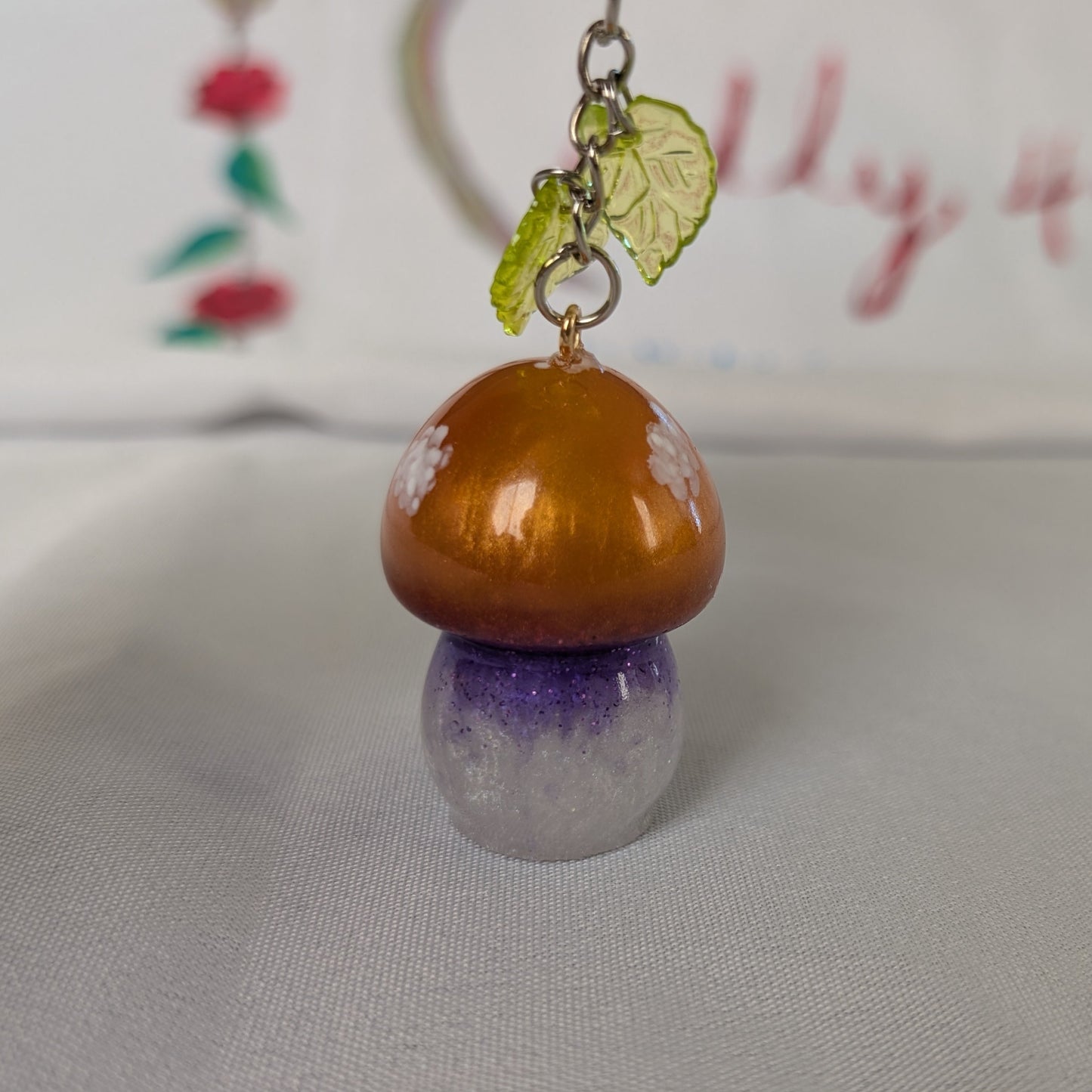 Keychain - Resin mushroom B
