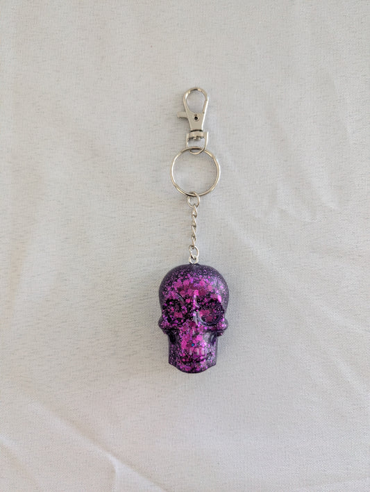 Keychain - Resin skull face