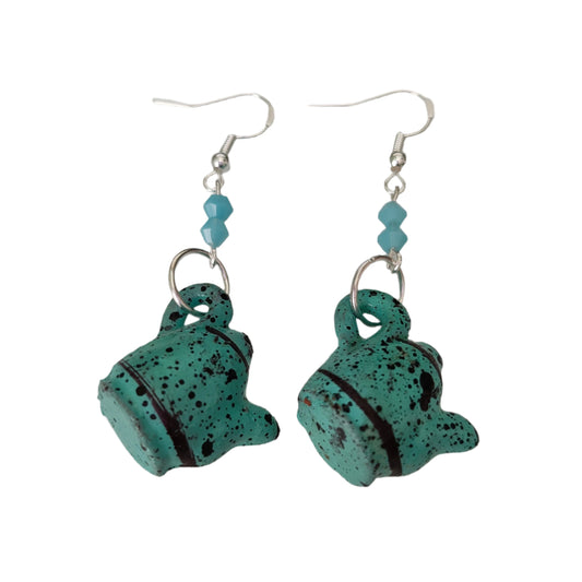 Add a playful and quirky touch to your jewelry collection with our Ceramic Kettle Earrings! These unique earrings feature colorful beads on a silver hook, adding a touch of whimsy to any outfit. Measuring at 2.25 inches in length and weighing just 0.19 ounces, they're the perfect statement piece for any occasion.