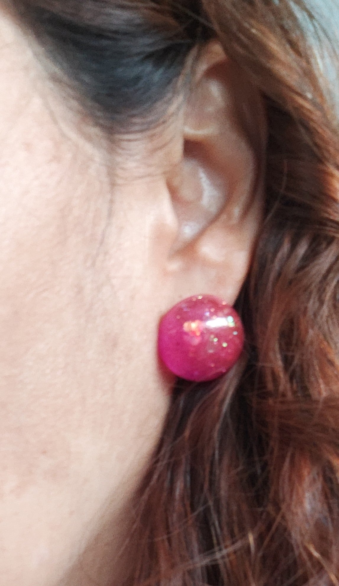 Earrings - Round resin studs