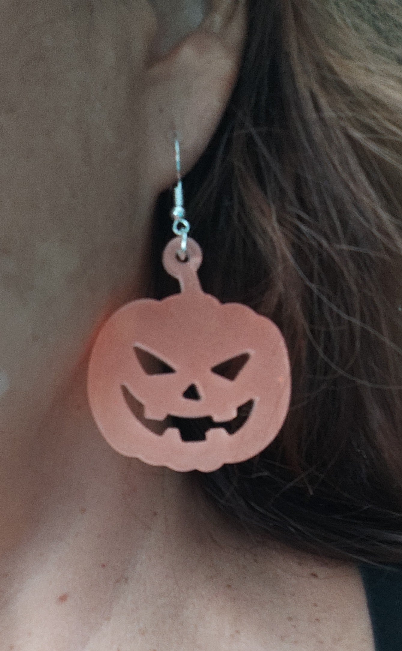 Earrings - Resin pumpkins on hook