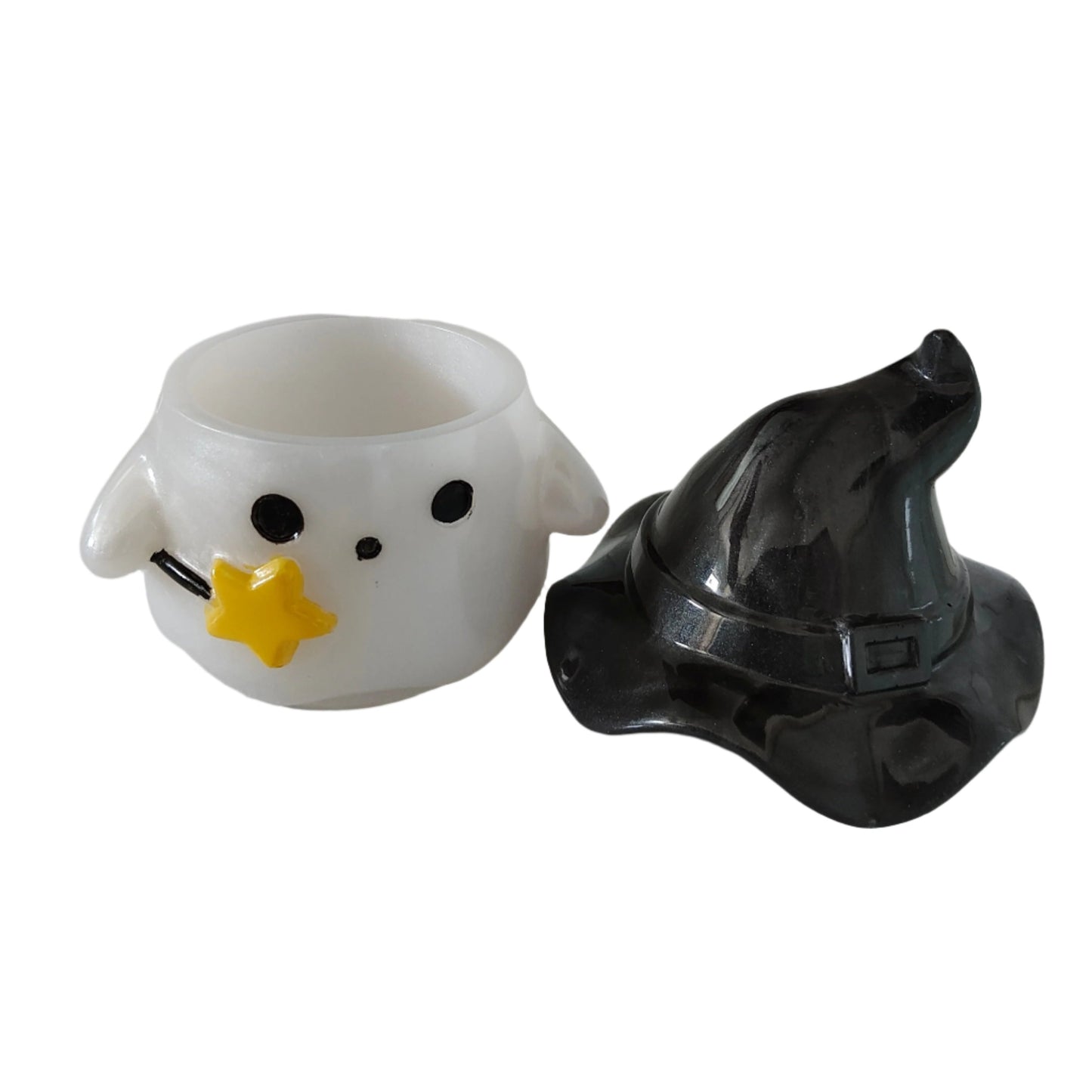 Knickknack - Resin ghost trinket with hat lid