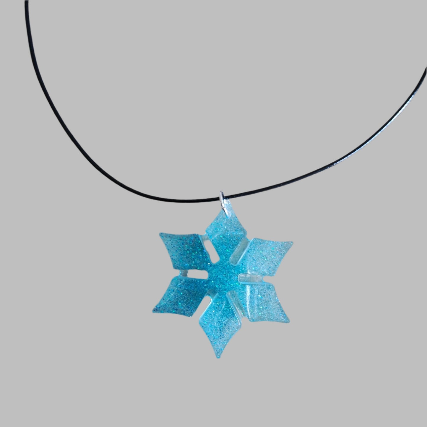 Necklace - 19 inches 0.5 mm black polyester cord with resin holiday pendant