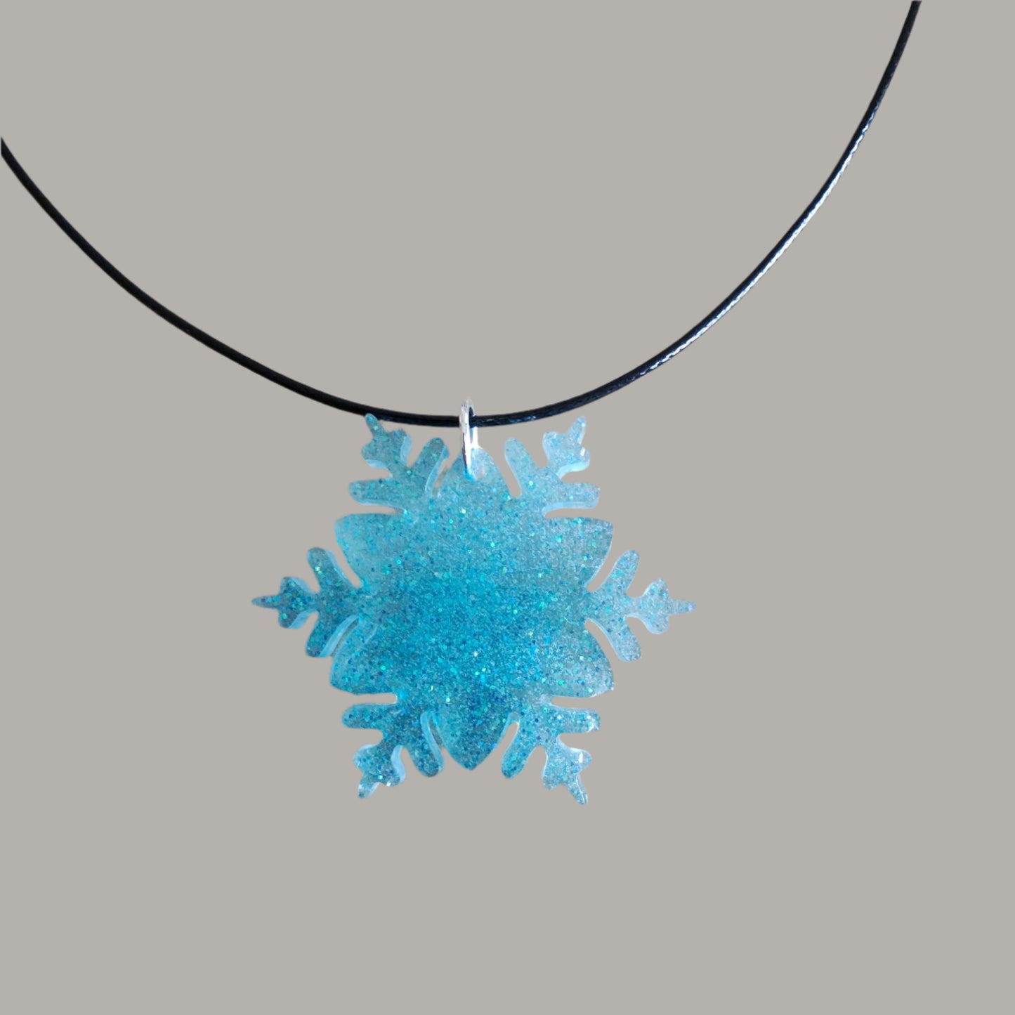 Necklace - 16.5 inches 0.5 mm black polyester cord with resin holiday pendant
