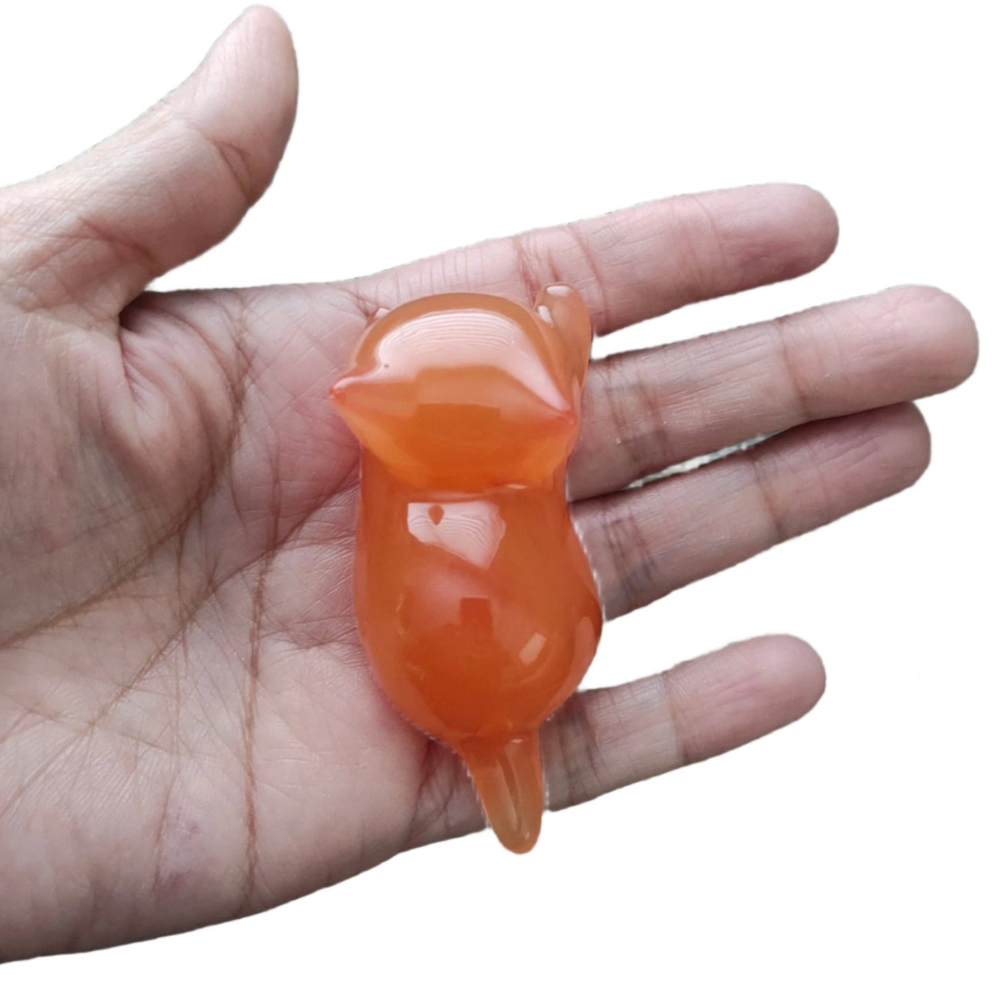 Resin small orange cat trinket
