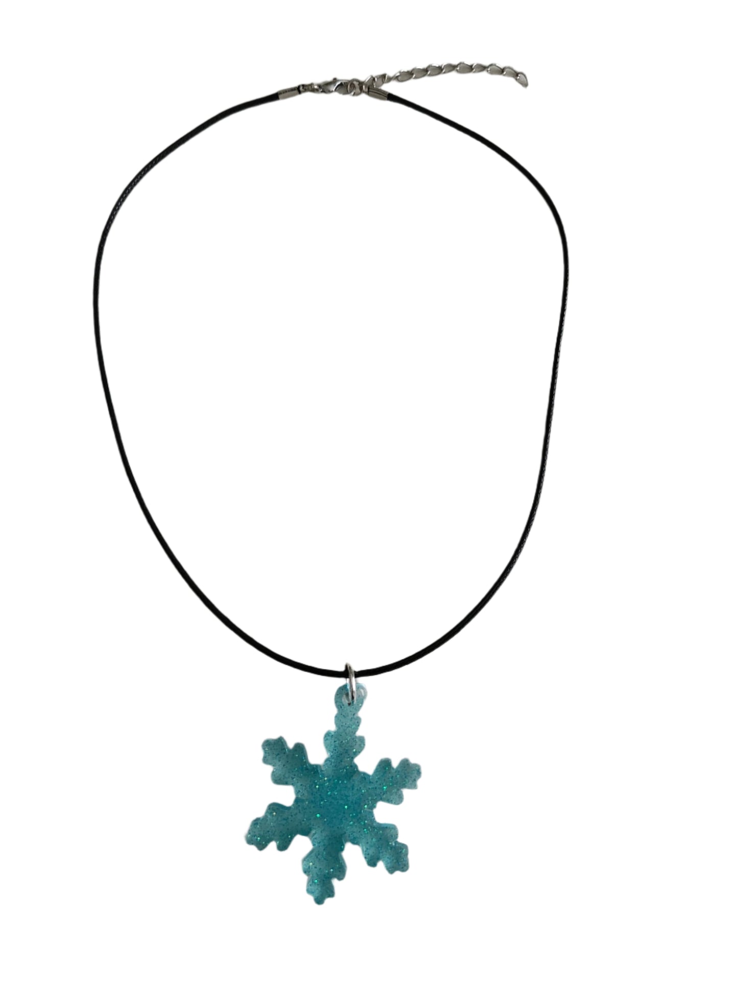 Necklace - 18 inches 0.5 mm black polyester cord with resin holiday pendant