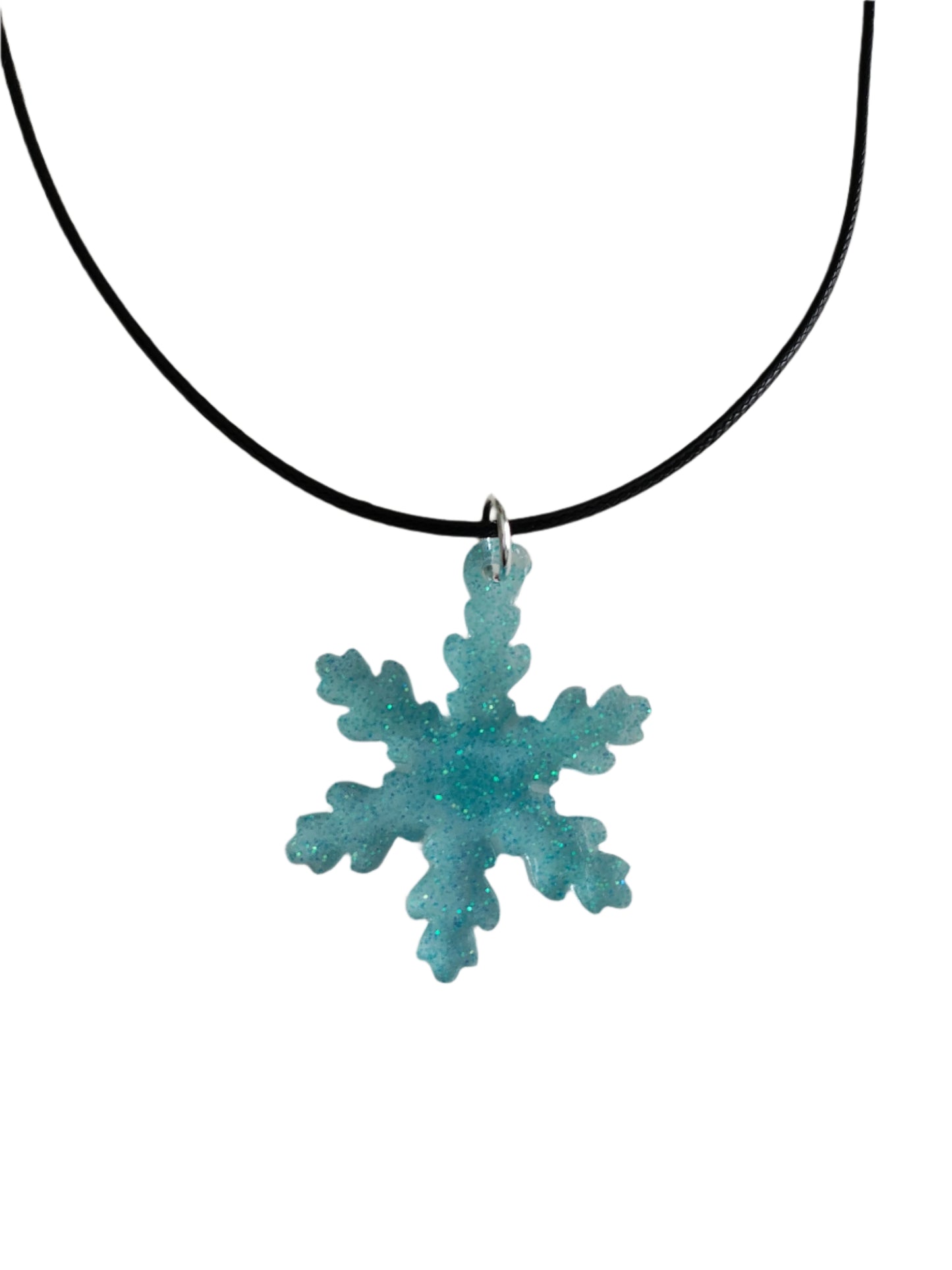 Necklace - 18 inches 0.5 mm black polyester cord with resin holiday pendant