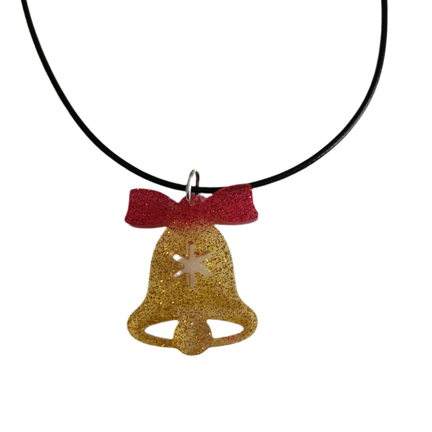 Necklace - 18 inches 0.5 mm black polyester cord with resin holiday pendant