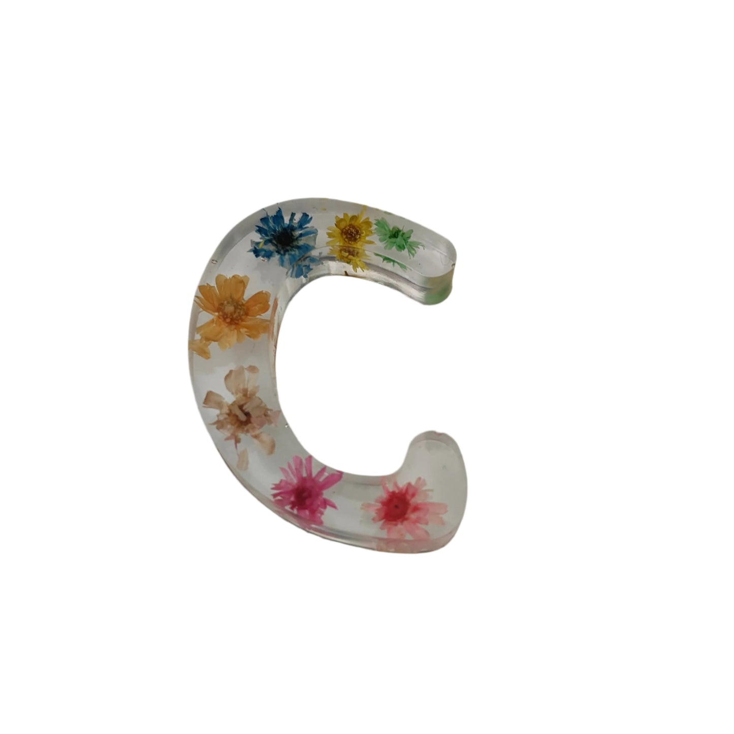 Knickknack - Resin round trinket box with letter lid (Custom)