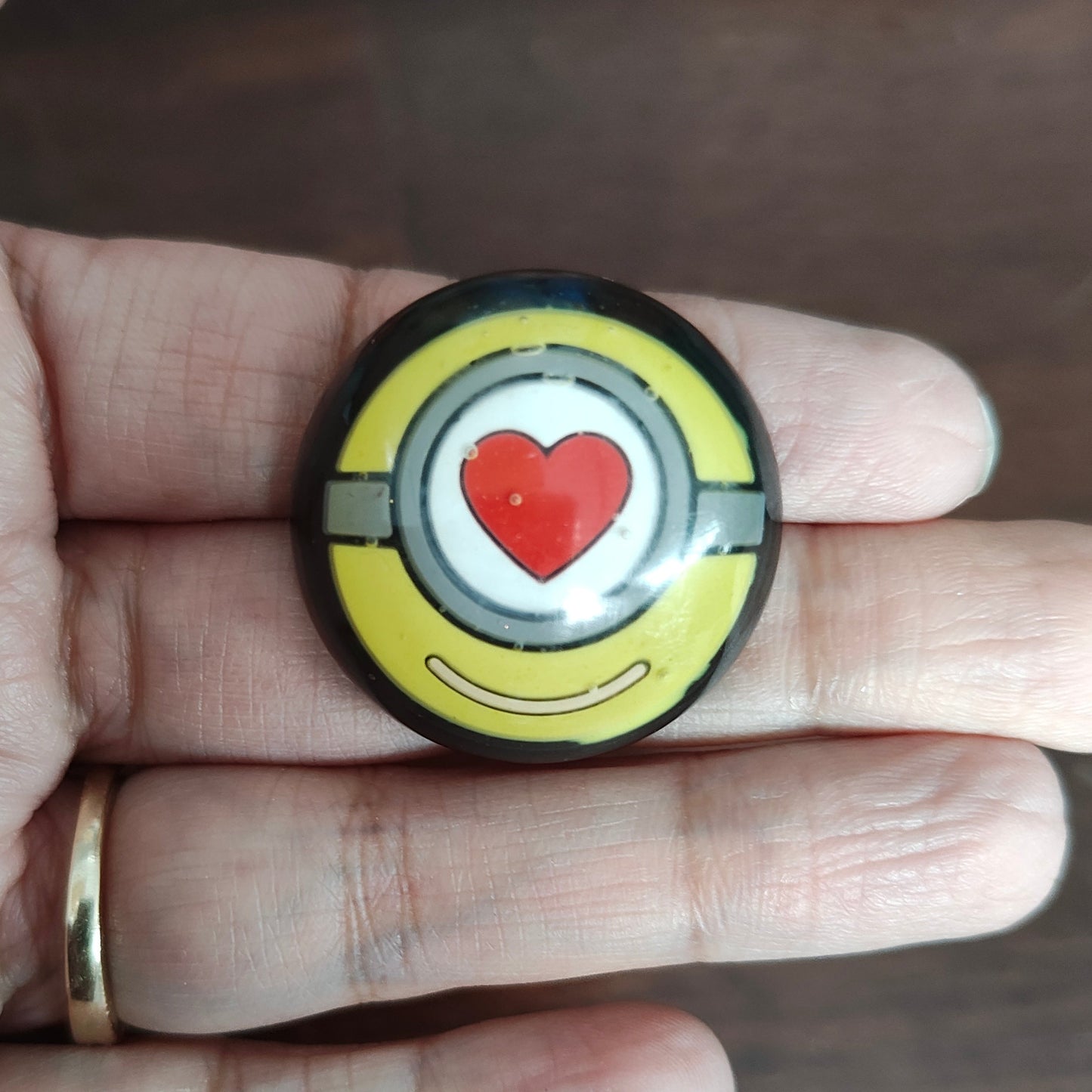 Pin - 3D resin minions pin with silver butterfly clutch