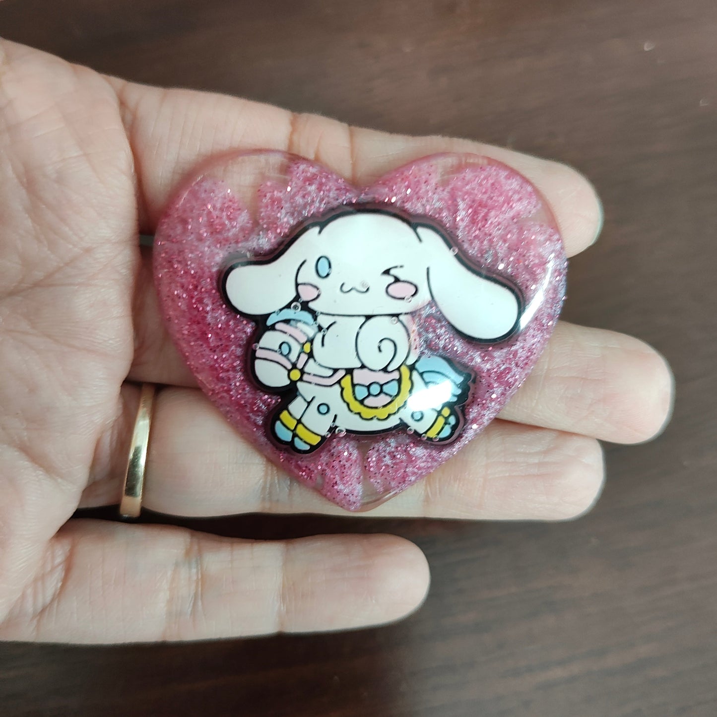 Pin - 3D Cinnamoroll resin pin with silver butterfly clutch