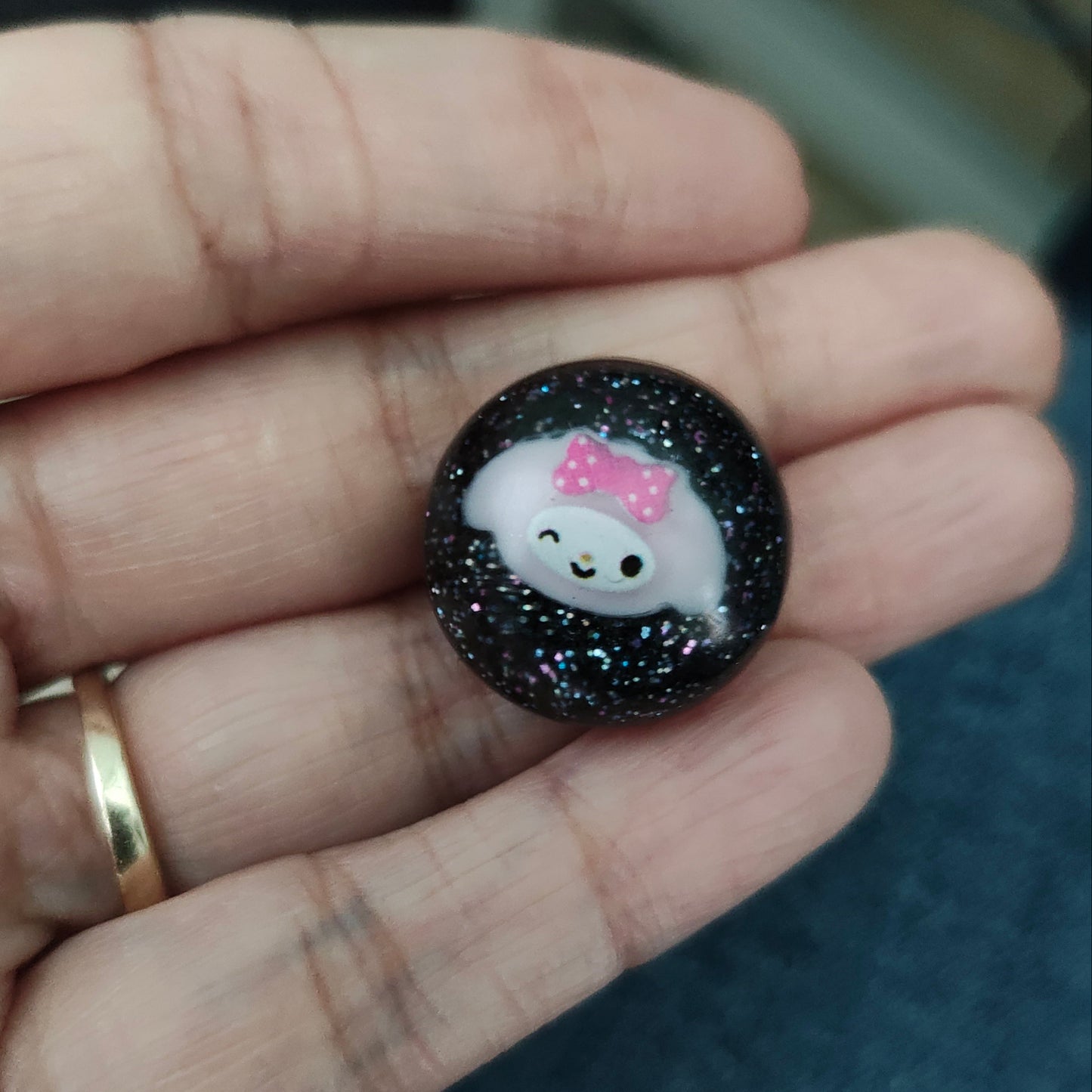 Pin - 3D My Melody resin pin with silver butterfly clutch