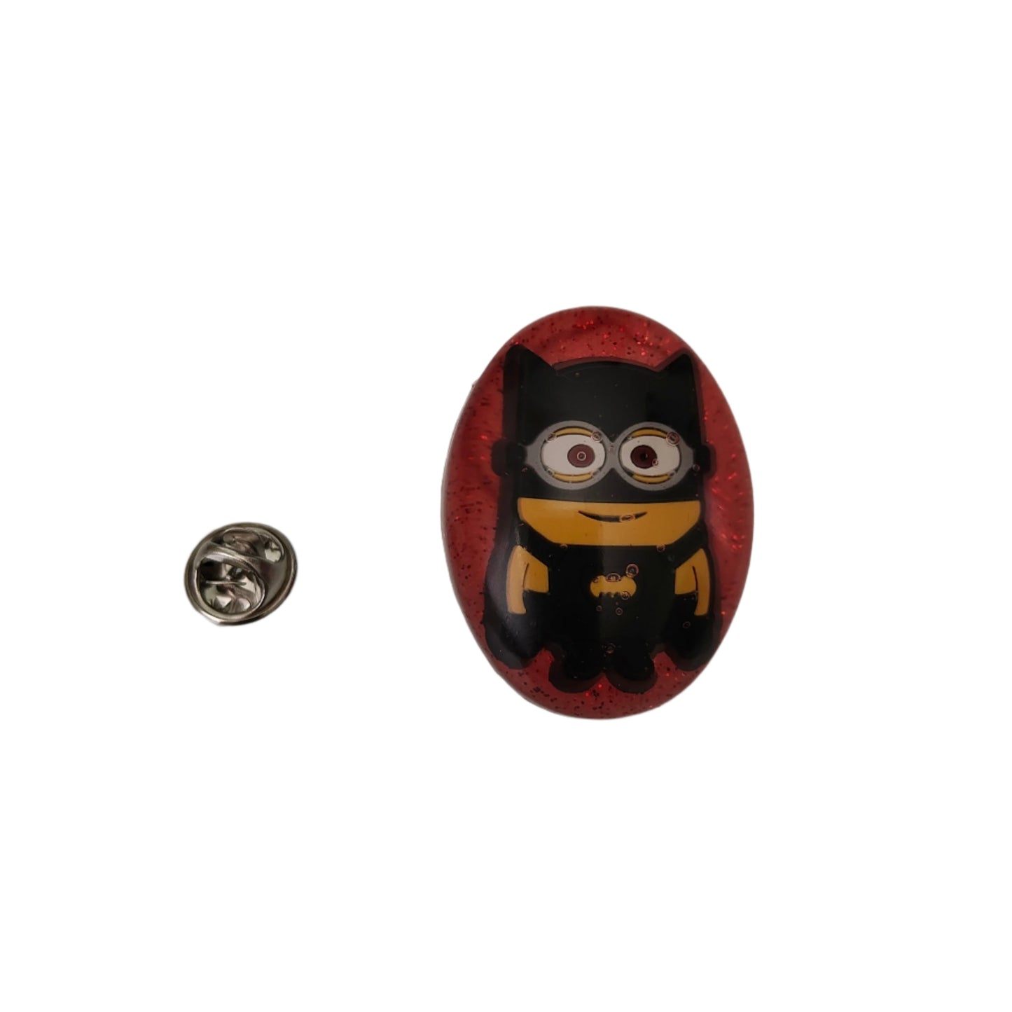 Pin - 3D resin minions pin with silver butterfly clutch