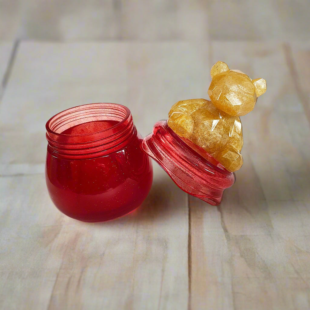 Resin Jar with bear screw on lid