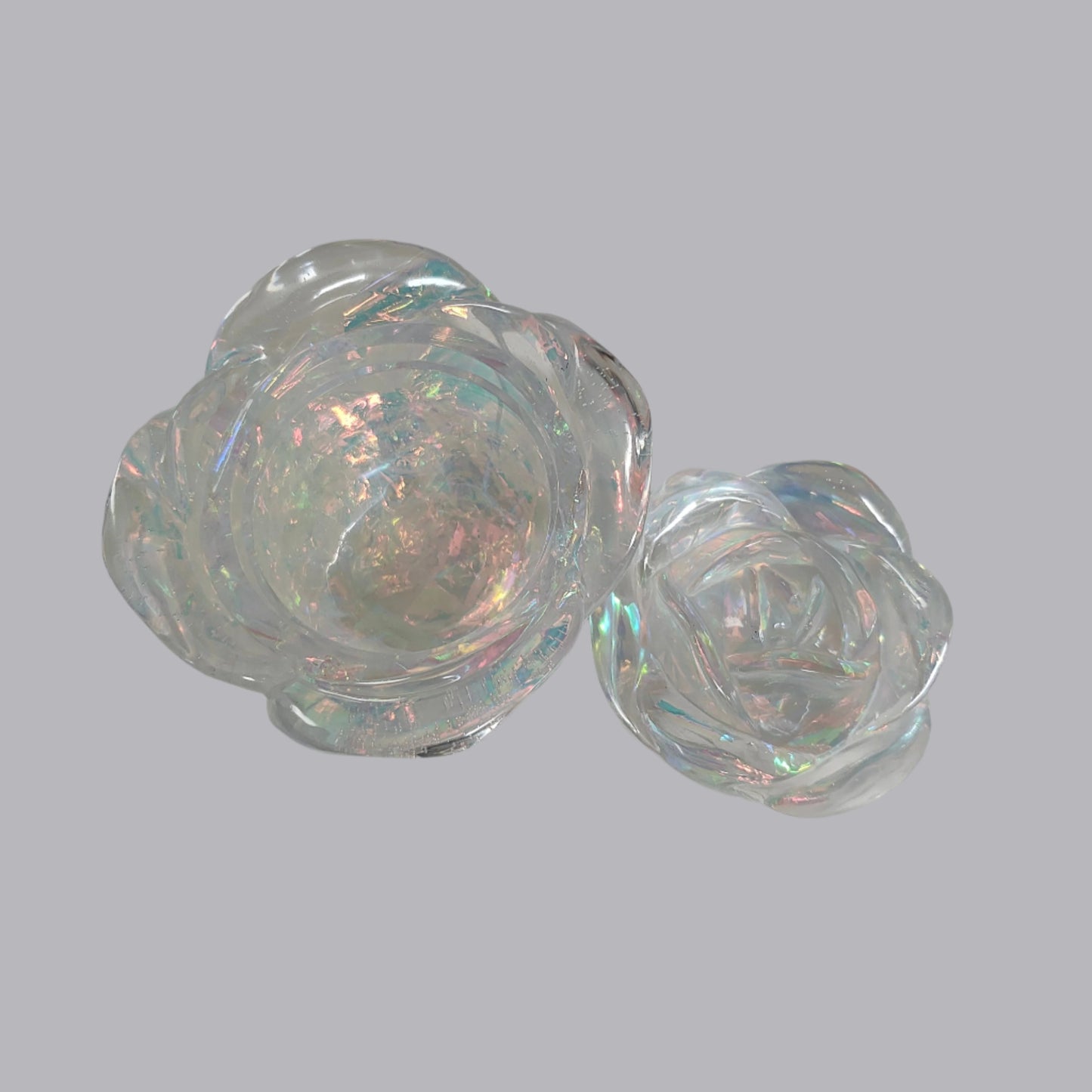 Knickknack - Resin rose trinket with lid