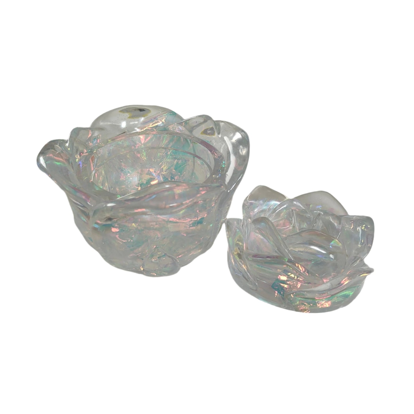 Knickknack - Resin rose trinket with lid