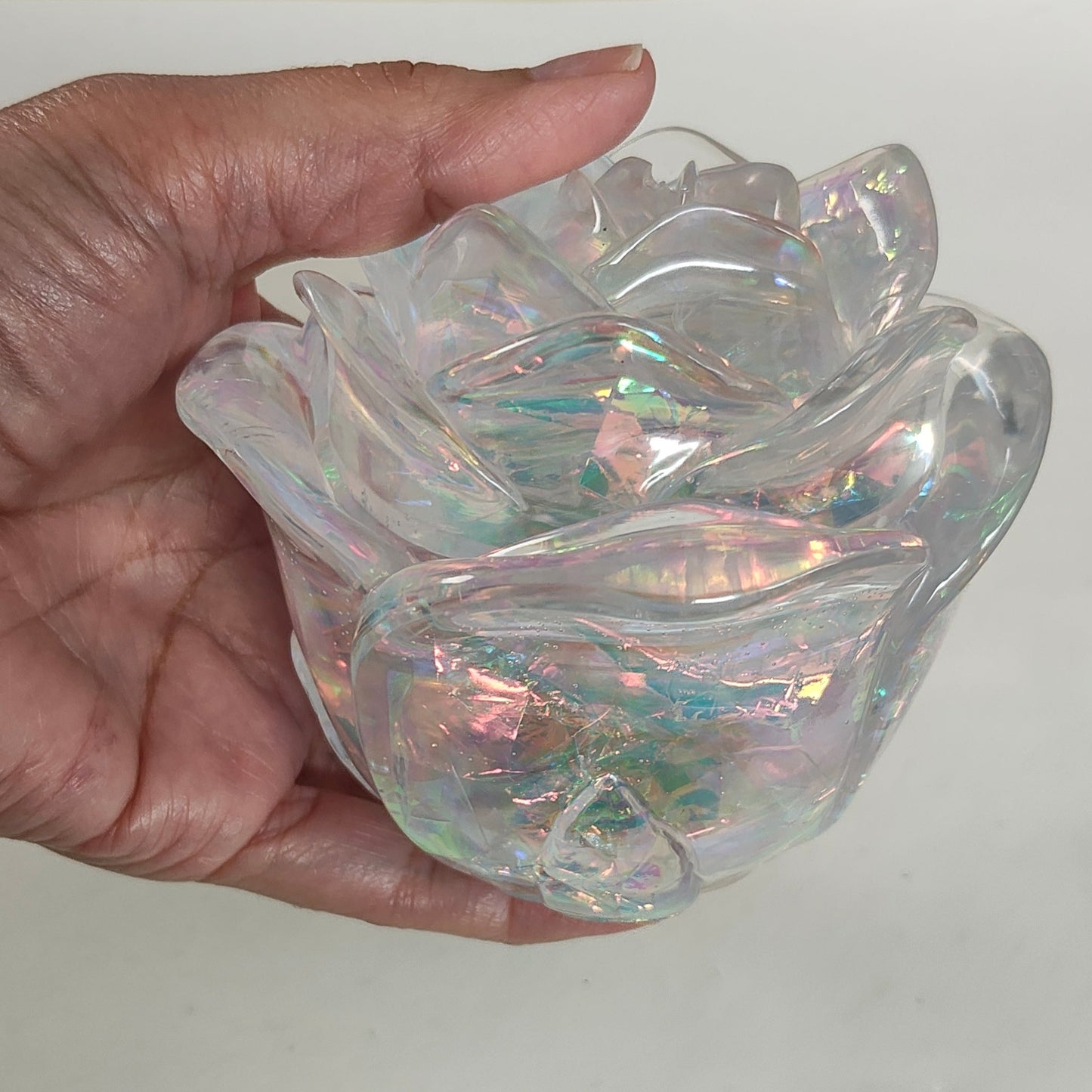 Knickknack - Resin rose trinket with lid