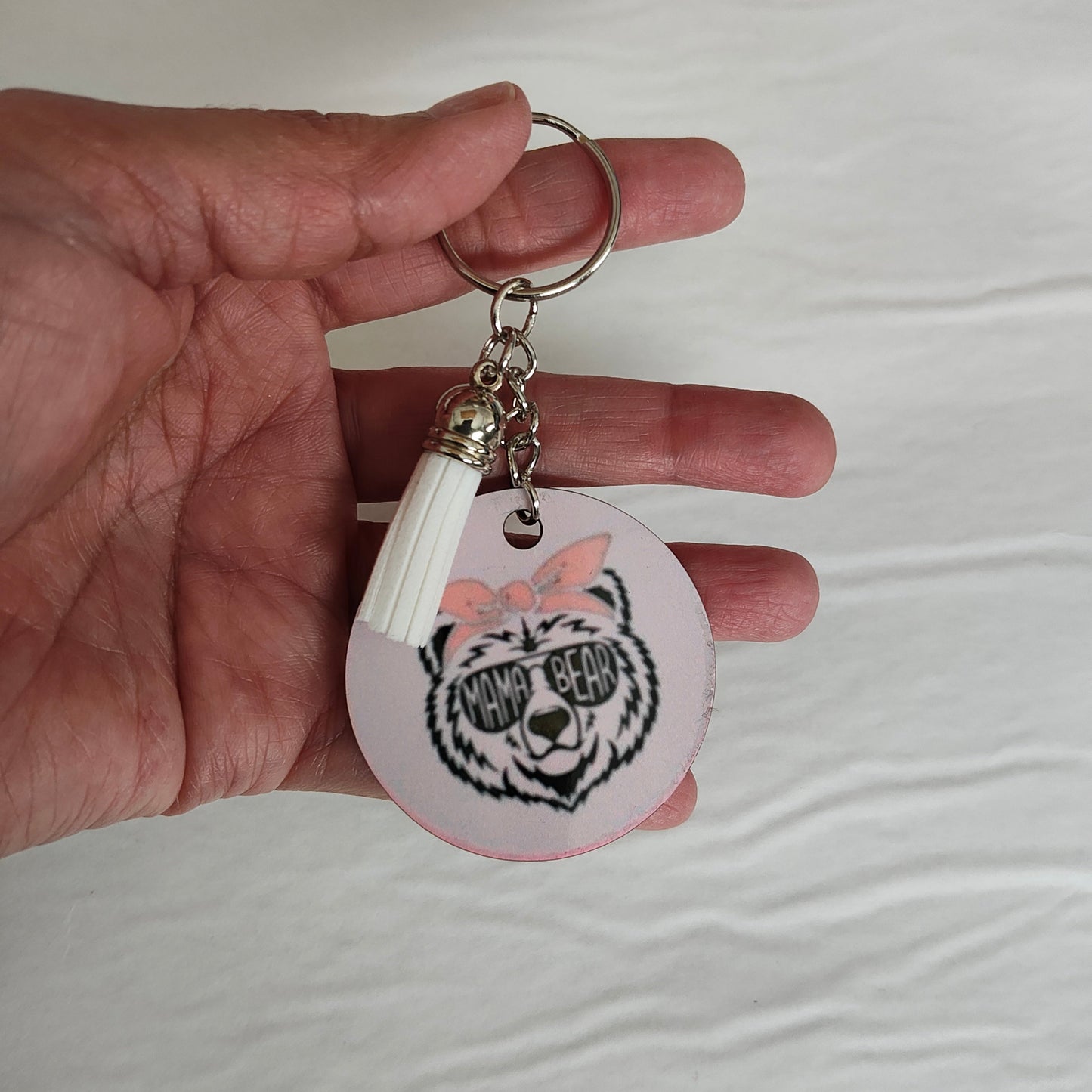 Keychain - Double sided sublimated "Mom"