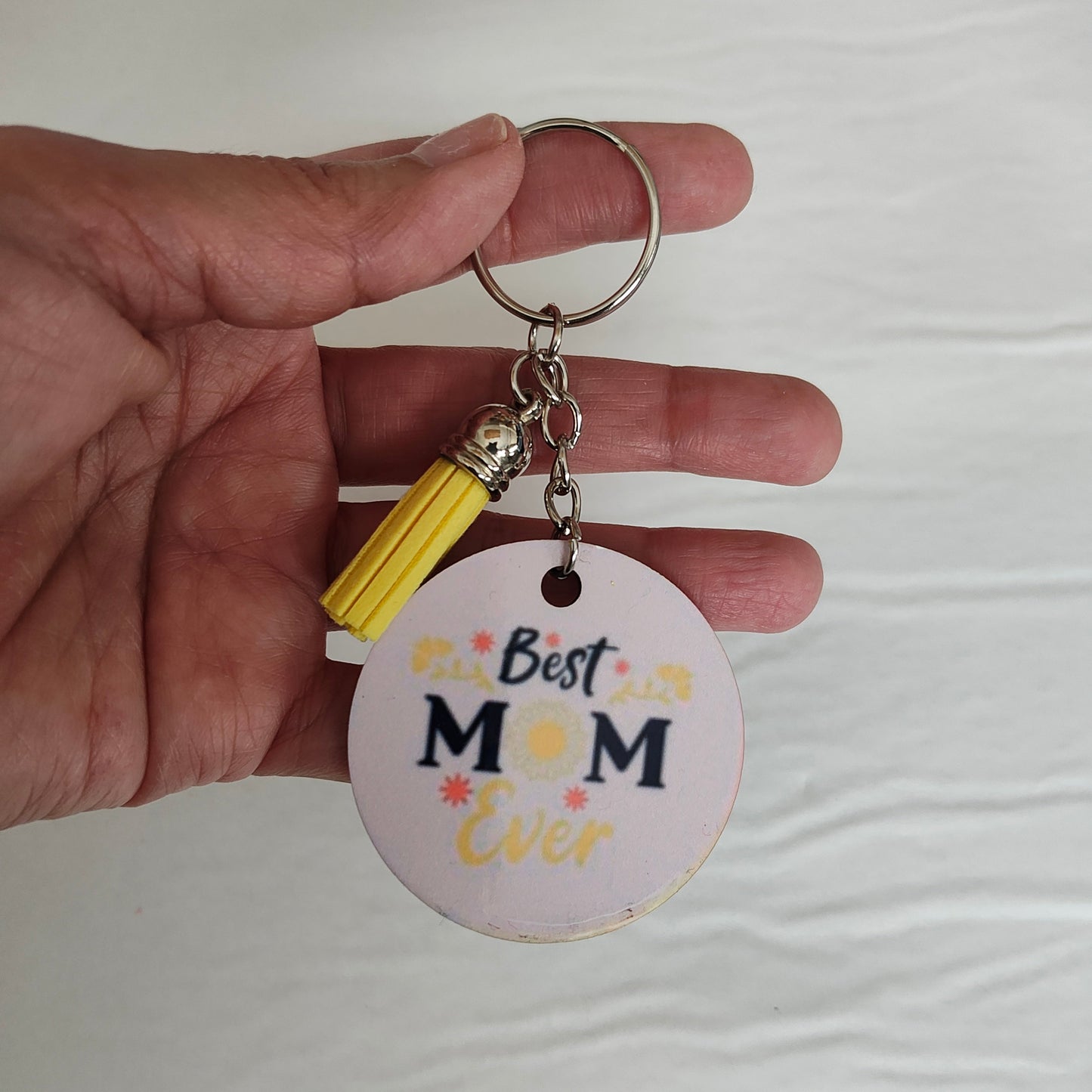 Keychain - Double sided sublimated "Mom"