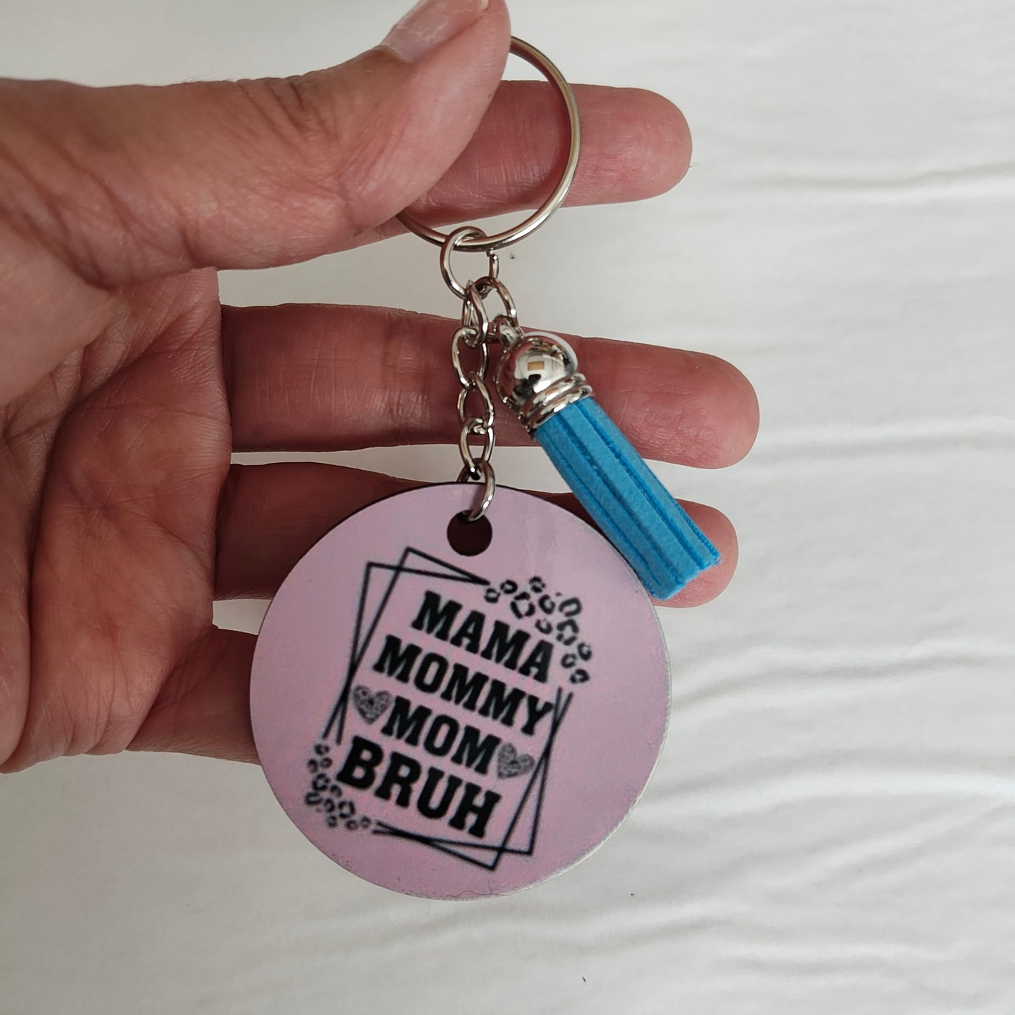 Keychain - Double sided sublimated "Mom"