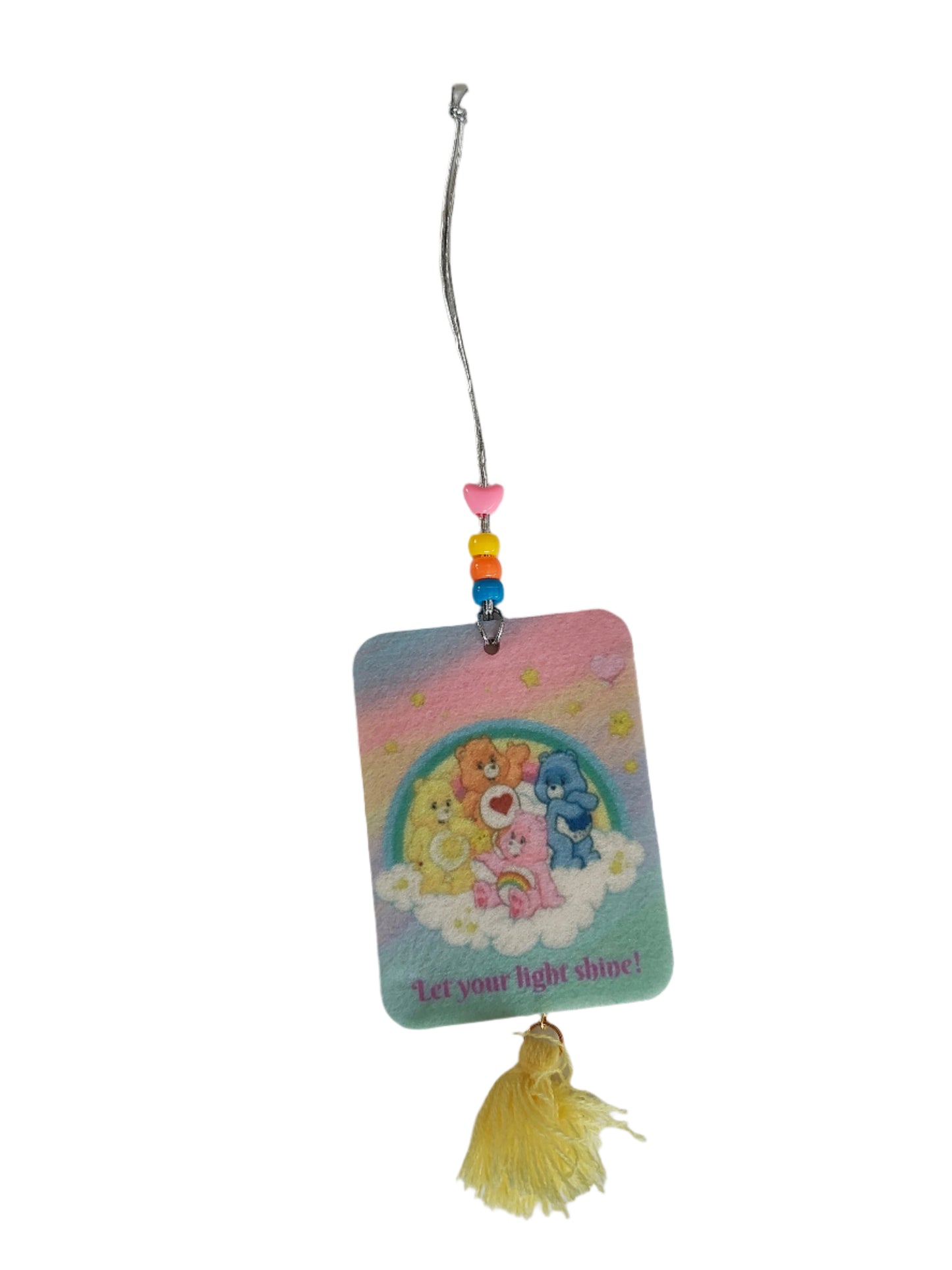 Car Ornament - Double sided rectangle Care bears