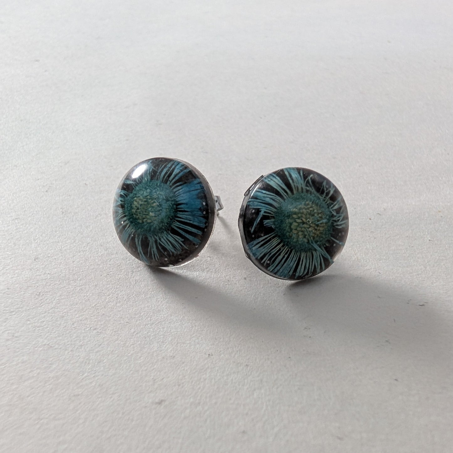 Earrings - Dried flowers Resin studs