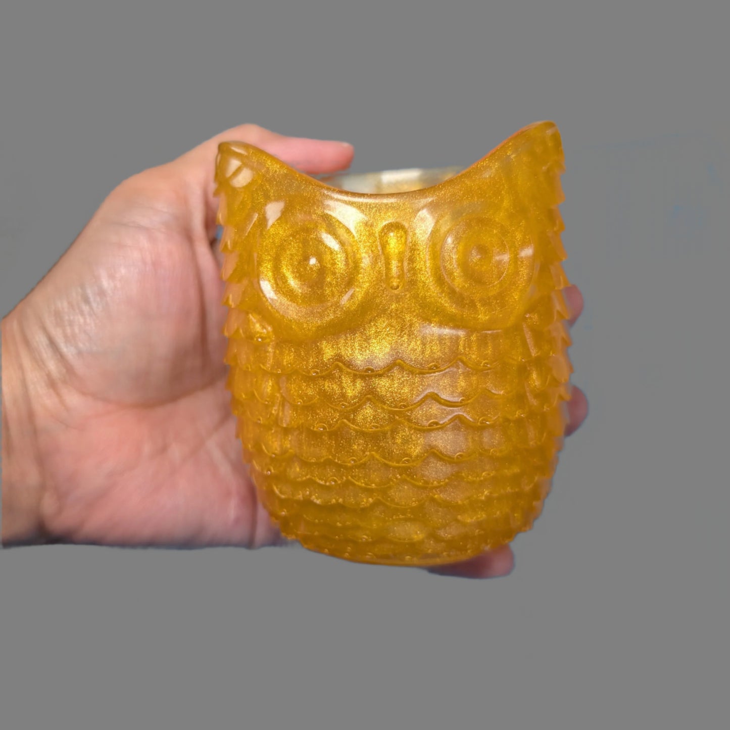 Knickknack - Resin Owl flower pot/trinket holder