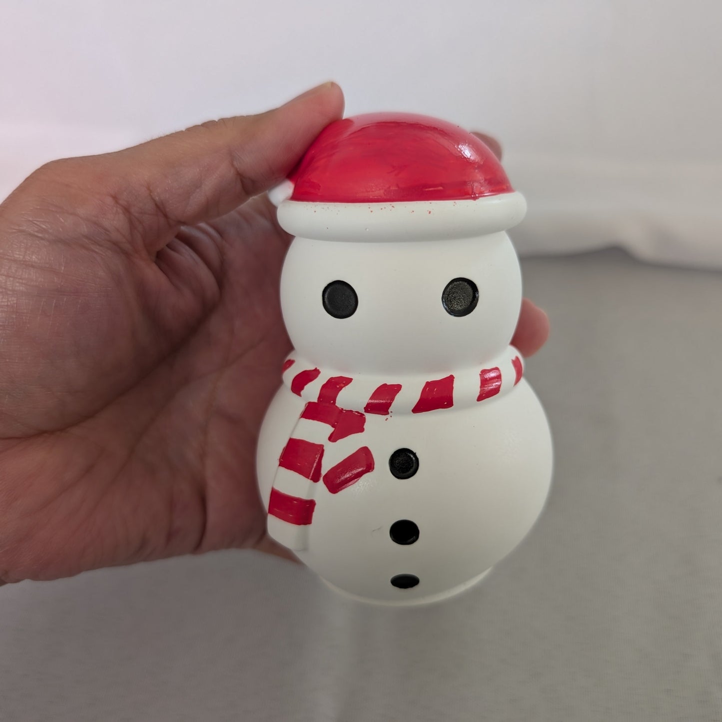 Knickknack - Resin snowman trinket with lid