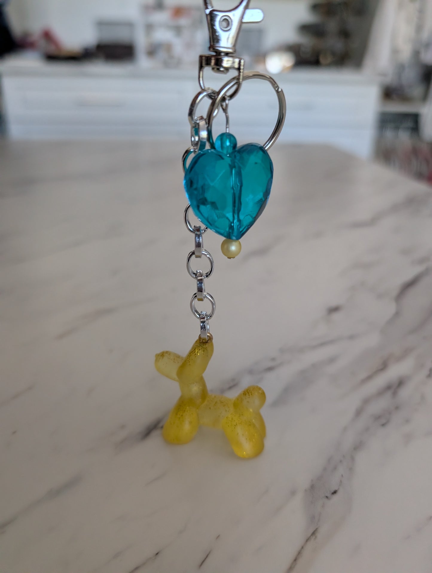 Handmade Resin Balloon Dog Bag Charm