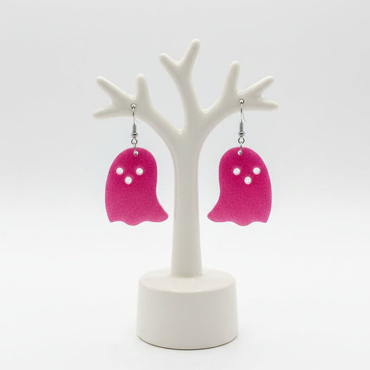 Earrings - Resin ghost on hook