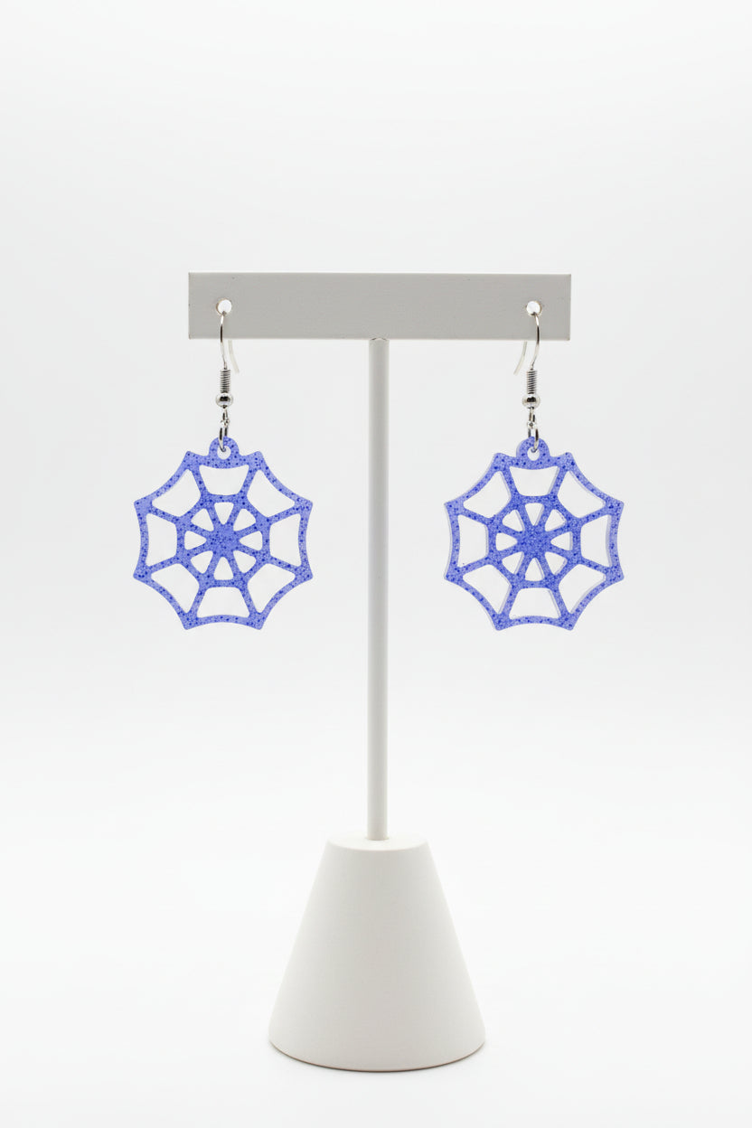 Earrings - Resin spiderwebs on hook