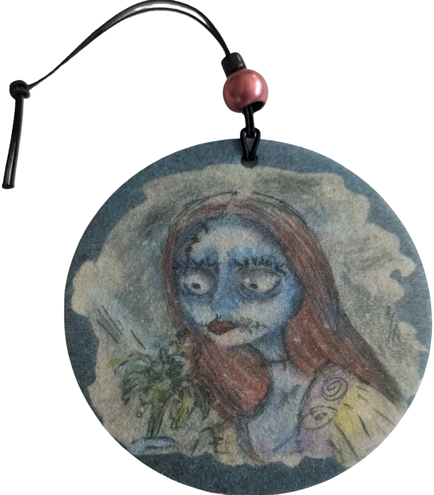 Car Ornament - Double sided round Sally from The Nightmare Before Christmas