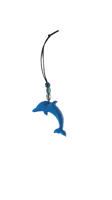 Car Ornaments - Resin dolphin with beads