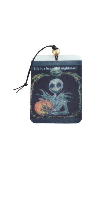 Car Ornament - Double sided rectangle Life is a beautiful nightmare