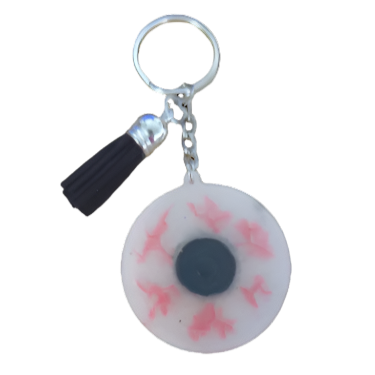 Keychain - Resin eye with acrylic tassel