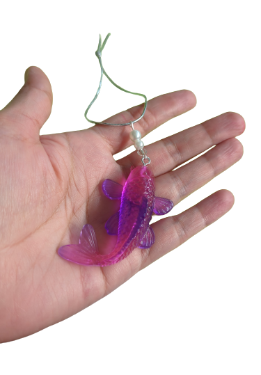 Car Ornaments - Resin fish with beads
