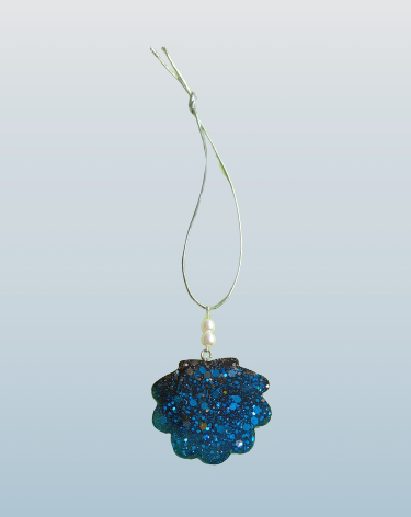 Car Ornaments - Resin Seashell with beads