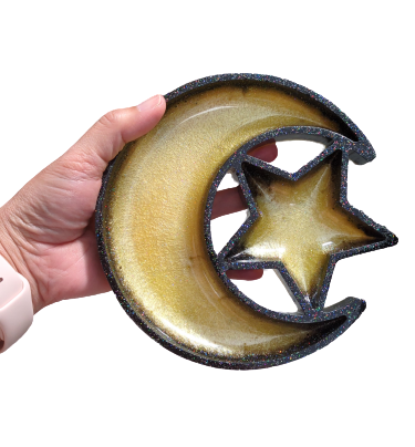 Knickknack - Resin moon-Star trinket dish