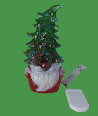 Knickknack - Resin Gnome with Christmas tree
