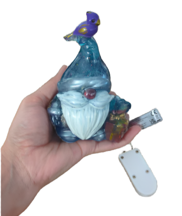 Knickknack - Resin Gnome with bird