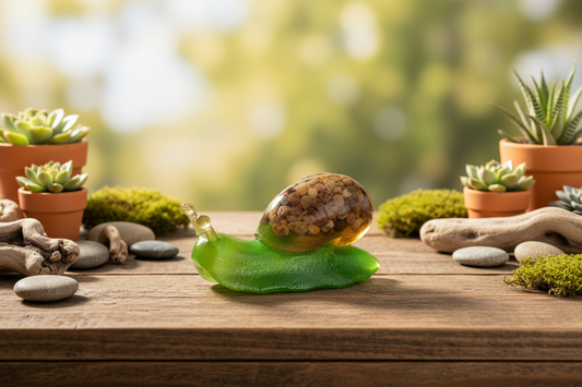 Handcrafted Artisan Resin Snail – Colorful Garden-Inspired Home Decor