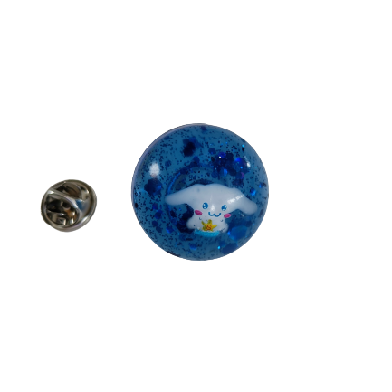 Pin - 3D Cinnamoroll resin pin with silver butterfly clutch