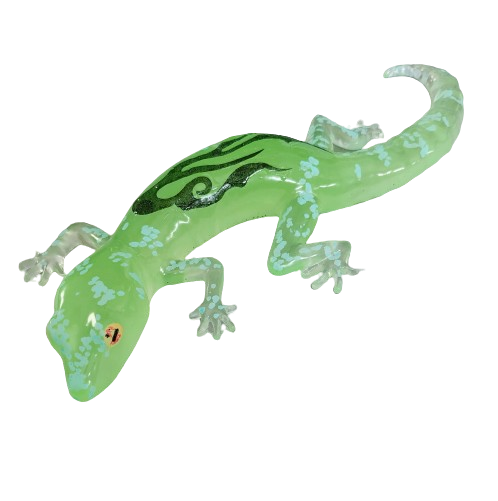 9-Inch Resin Lizard Knickknack – Hand-Painted Trinket for Animal Lovers