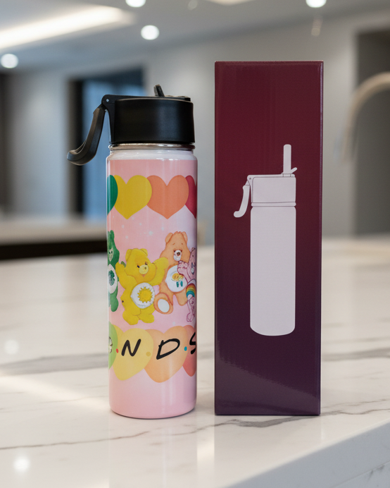 Sports water bottle - 22 oz Sports water bottle (Friends "Care bears")