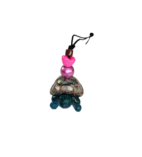 Car Ornaments - Resin medium turtle with beads