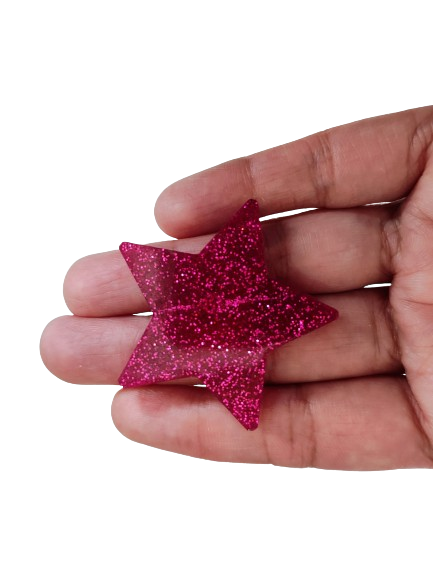 Pin - Star resin pin with silver butterfly clutch