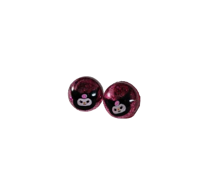 Earrings - 3D Kuromi Resin on post