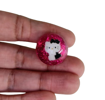 Pin - 3D Hello Kitty resin pin with silver butterfly clutch