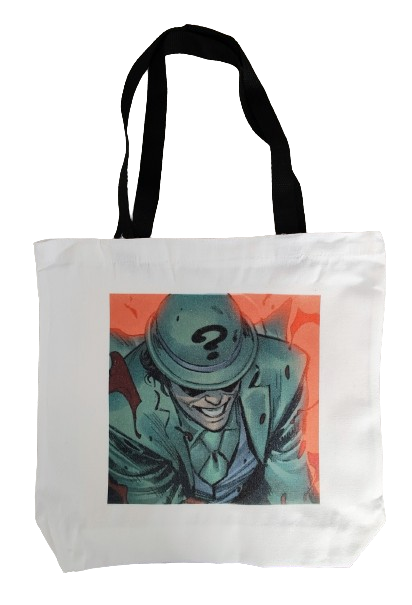 Double sided tote Bag with makeup bag (Batman & The Riddler image)